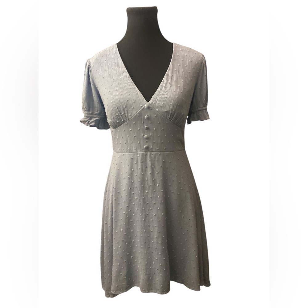 Lulu's Fit and Flare Mini Dress with Flutter Sleeves GUC M